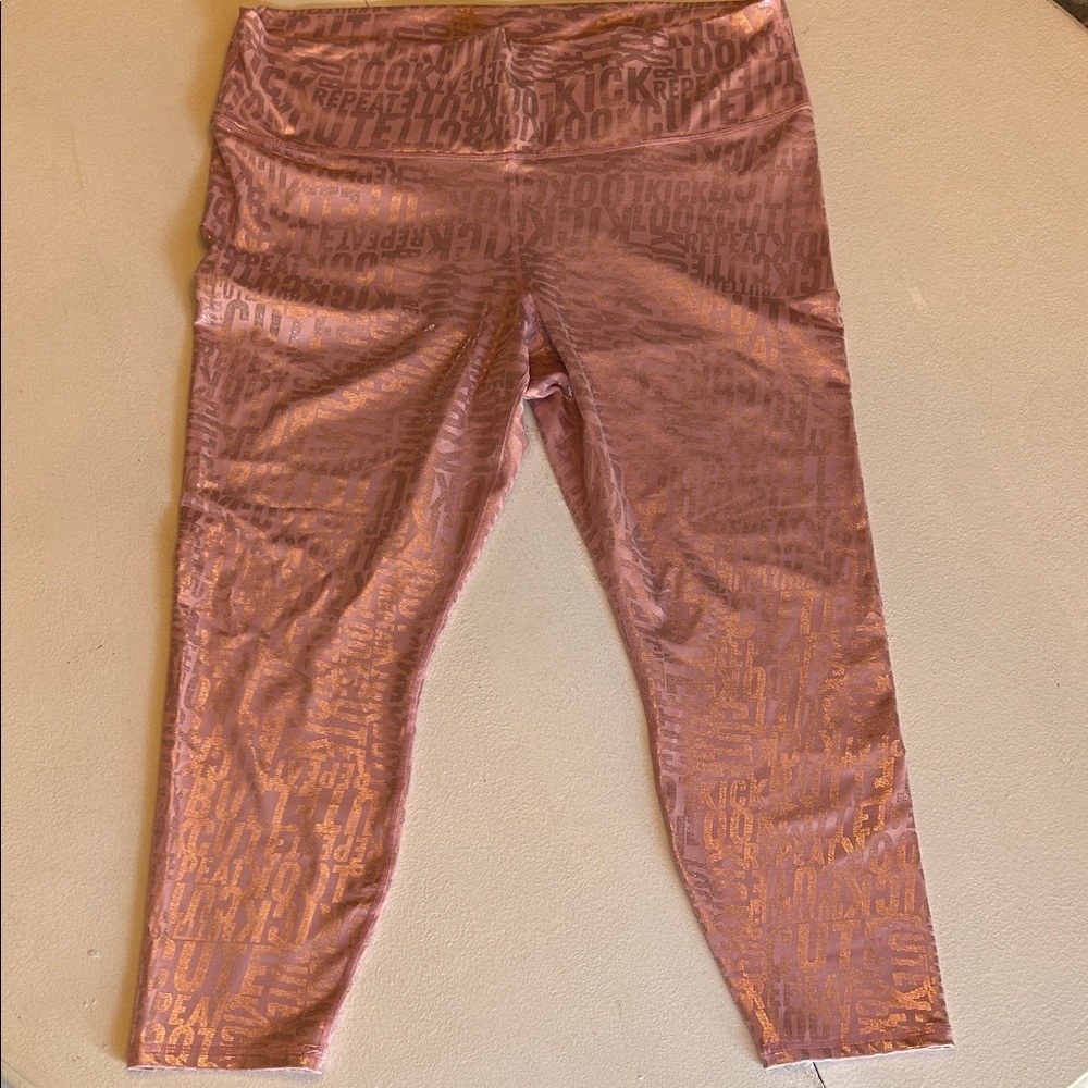 Fabletics Mauve Graphic Leggings